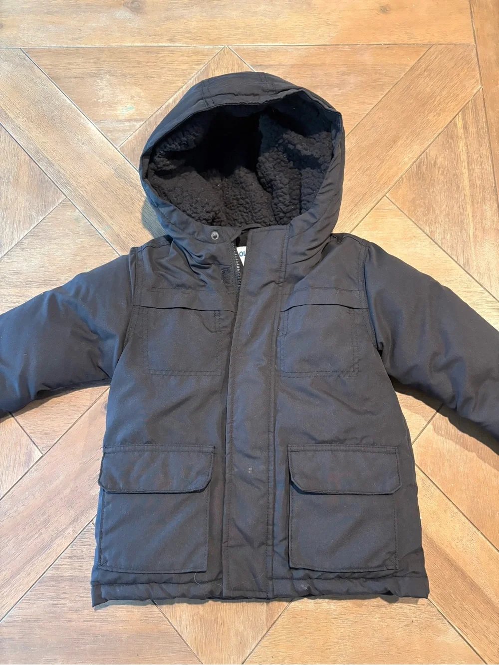 Old Navy Kids Black Hooded Winter Coat Size 3T
